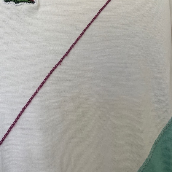 Lacoste argyle polo pullover shirt white top - Picture 3 of 9